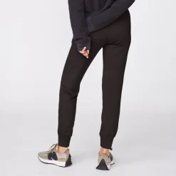 MONROW Supersoft Fleece Girlfriend Sweats FADEDBLACK Clearance